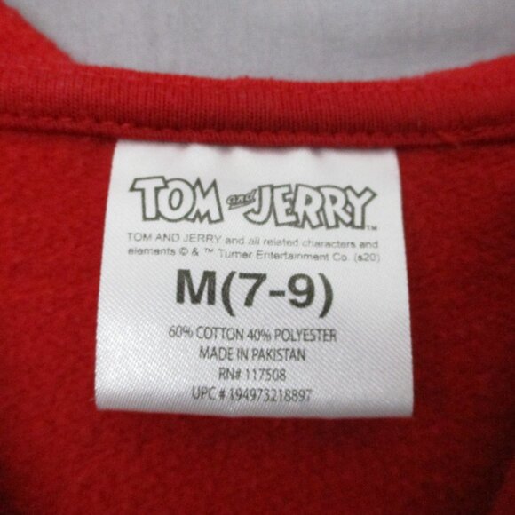 Tom & Jerry Graphic Print Hoodie Red Men Size | M - Picture 6 of 10